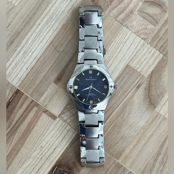 Charles Raymond Men’s Watch Stainless Bracelet Blue Dial - Picture 7 of 14